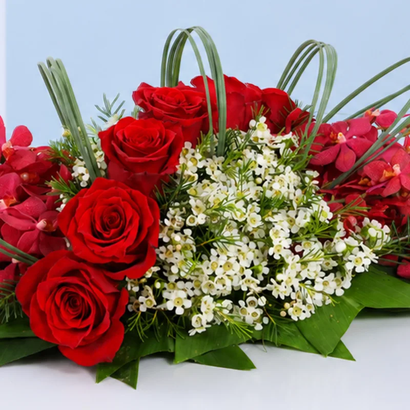 red floral table decor 04