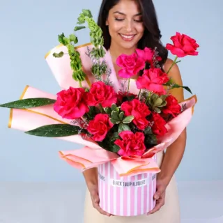 A preserved rose in an elegant box, symbolizing enduring love and sophistication in gifting.