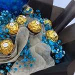 Blue Blooms & Ferrero For Him with Heart Balloon 2 fathers-day-bouquet-with-balloon_02