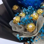 Blue Blooms & Ferrero For Him with Heart Balloon 3 fathers-day-bouquet-with-balloon_03