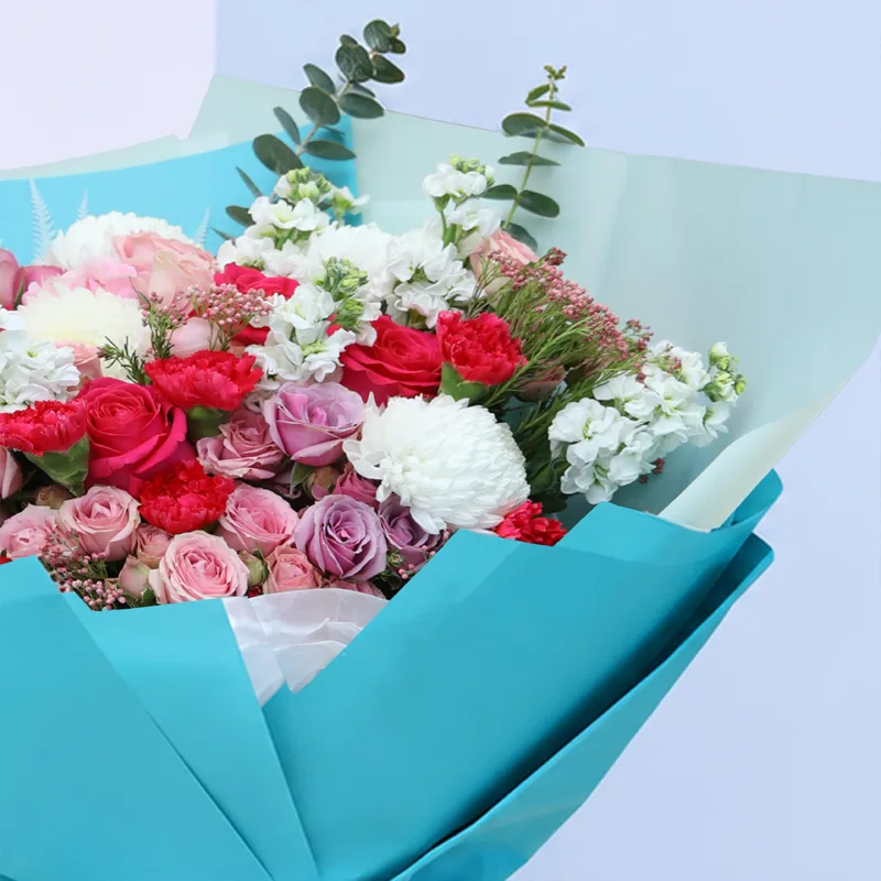 pastel mixed flower bouquet 02