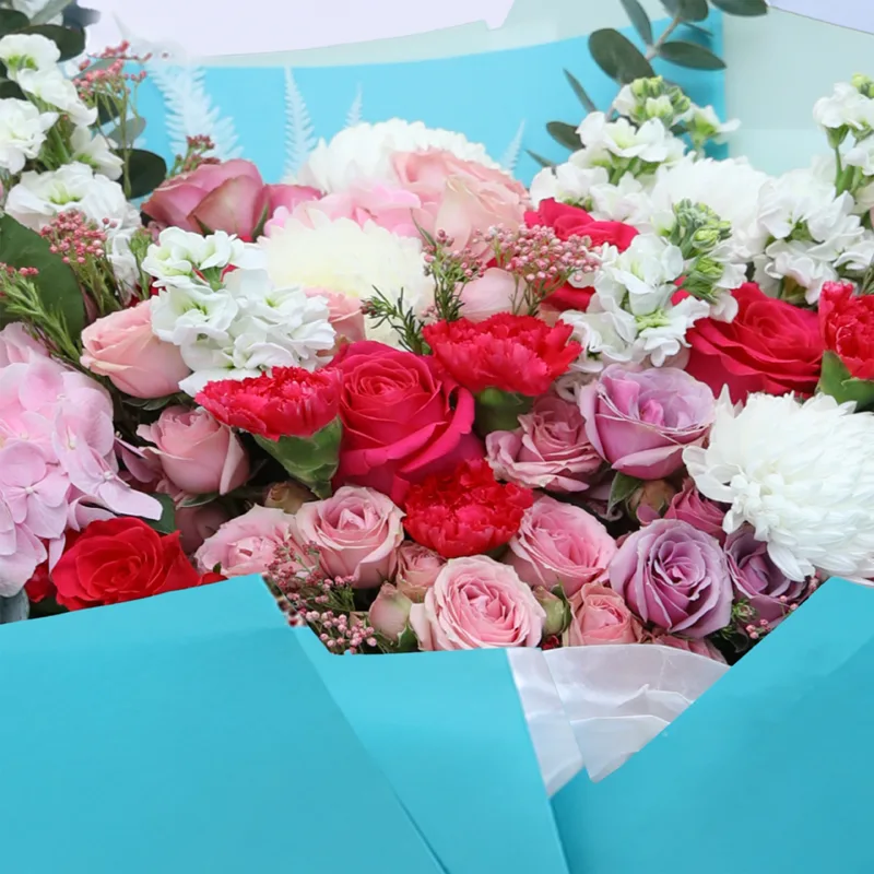 pastel mixed flower bouquet 04